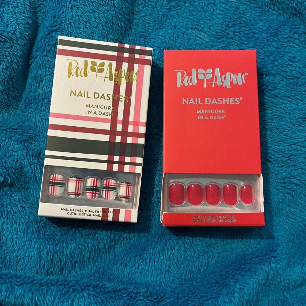 Red Aspen Nail Dashes - Red